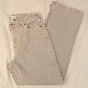Abercrombie & Fitch Curve Love Tan Low Rise Baggy Jeans